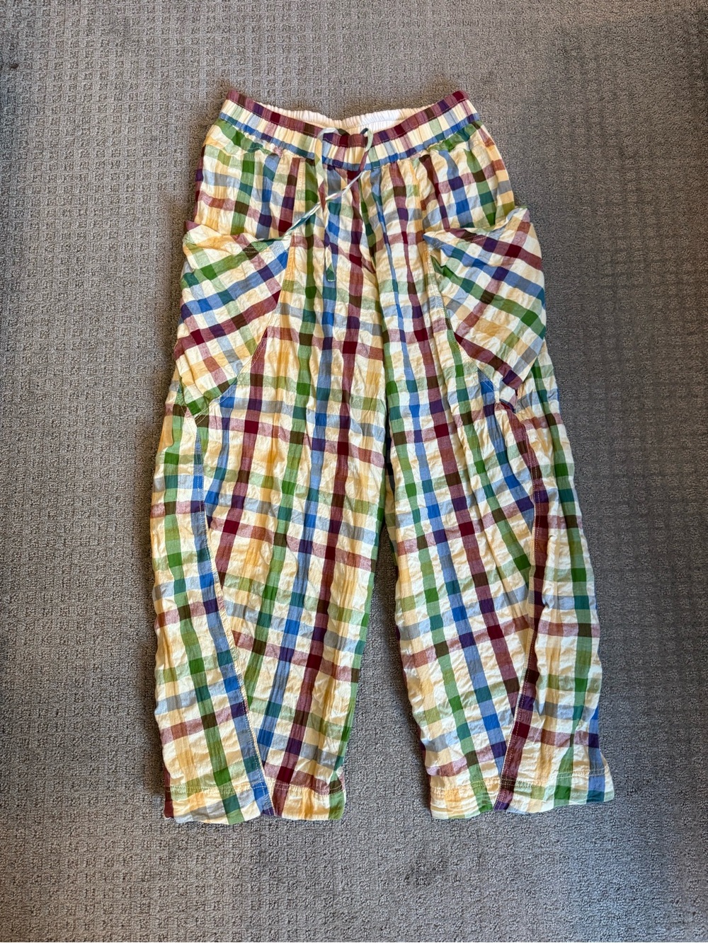 Free People Freehold Gingham Pull-On Pants
